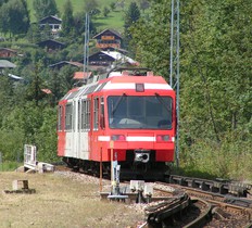 Le 17 août 2006, la Z 803/804 quitte Servoz en direction du Fayet.