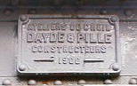 La plaque du constructeur Daydé & Pillé.