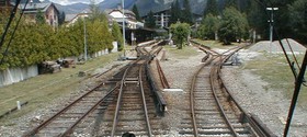 Entrée en gare de Chamonix.