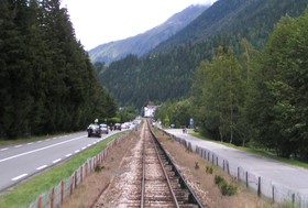 Ligne droite entre les Praz et les Tines.
