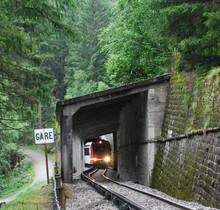 Dans la direction de Chamonix, un petit paravalanche (75 m) se situe juste à la sortie du tunnel des Éboulis.