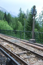 Balises Integra et signal d’exécution à Montroc.