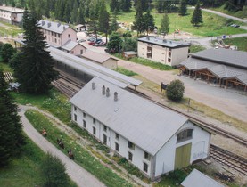 Vue de la gare de Vallorcine depuis la télécabine de Balme.