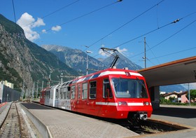 Une Z 800 à quai à Martigny.