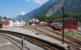 Vue d’ensemble du dépôt de Vernayaz.