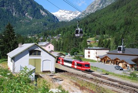 La gare de Vallorcine, vue du côté de la halle.