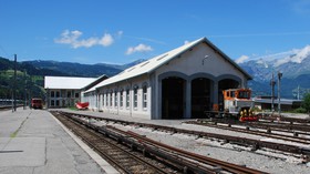Vue du secteur « métrique » de la gare du Fayet.