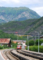 Viaduc des Égratz, vu depuis la gare de Chedde.