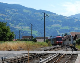 Début de soirée sur la gare de Chedde.