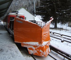 Nouveau chasse-neige à étrave à Vallorcine.