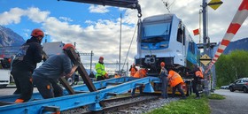 La rampe de mise sur voie métrique de la Z 891.